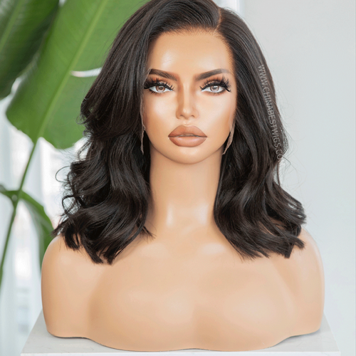 Bob Glueless Lace Front Wigs Indian virgin hair