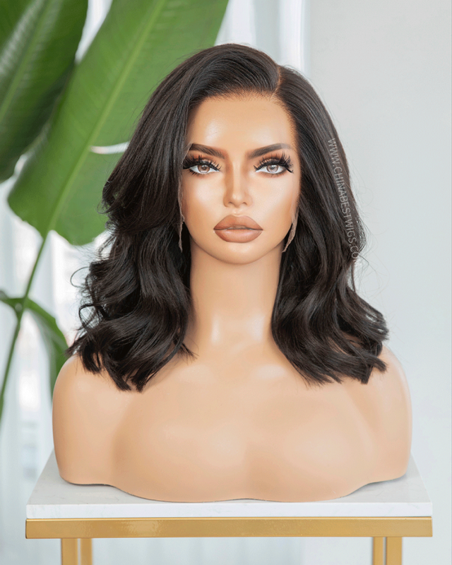 Bob Glueless Lace Front Wigs Indian virgin hair