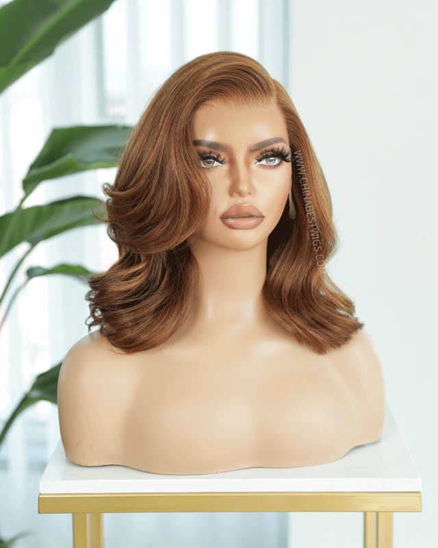 14 Inch BOB Glueless Lace Front Wigs Human Hair