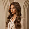 Real Human Hair Brown Lace Front Wigs Ready to Wear Glueless Wigs