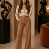 Real Human Hair Brown Lace Front Wigs Ready to Wear Glueless Wigs
