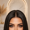 Natural Color Straight Layered Glueless Lace Front Wigs