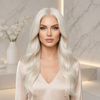 #60-1 Platinum Luxury Human Hair Gluless Wigs Ready to Wear