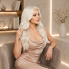 #60-1 Platinum Luxury Human Hair Gluless Wigs Ready to Wear