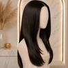 Natural Color Straight Layered Glueless Lace Front Wigs
