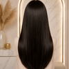Natural Color Straight Layered Glueless Lace Front Wigs