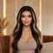 Natural Color 20 Inch Wavy Glueless Lace Front Wigs
