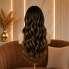 Natural Color 20 Inch Wavy Glueless Lace Front Wigs