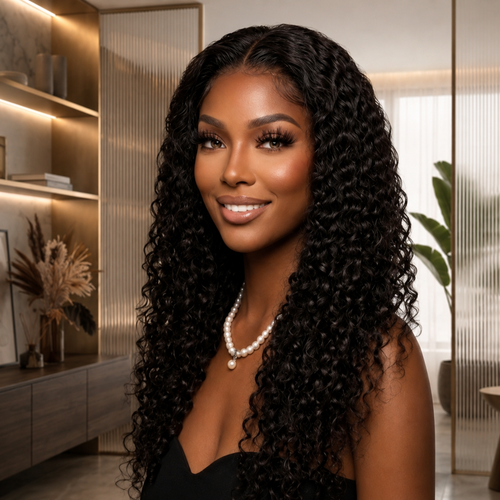 20 Inch Natural Color Egg Curl Glueless Lace Front Wigs
