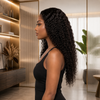 20 Inch Natural Color Egg Curl Glueless Lace Front Wigs