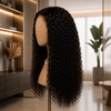 20 Inch Natural Color Egg Curl Glueless Lace Front Wigs