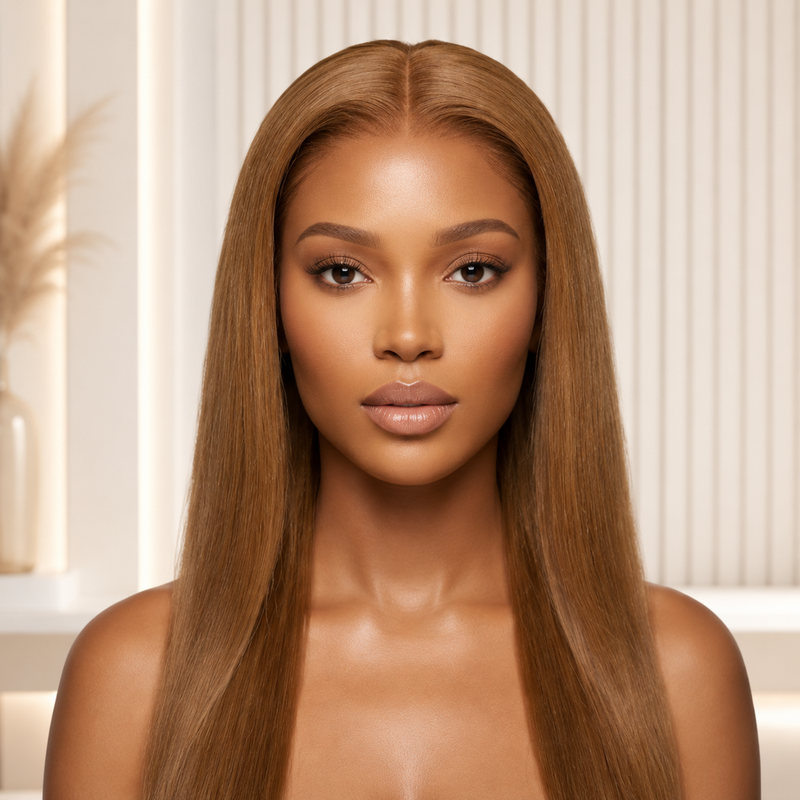 Perruques Lace Front Glueless Brésiliennes 14 Pouces, Densité 150%, Cheveux Vierges