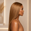 Perruques Lace Front Glueless Brésiliennes 14 Pouces, Densité 150%, Cheveux Vierges