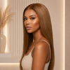 Perruques Lace Front Glueless Brésiliennes 14 Pouces, Densité 150%, Cheveux Vierges