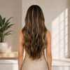 Natural Color Wavy Glueless Lace Front Wigs
