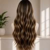 Natural Color Wavy Glueless Lace Front Wigs
