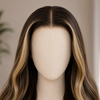 Natural Color Wavy Glueless Lace Front Wigs
