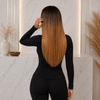 Perruques Lace Front sans Colle de 20 Pouces en Cheveux Humains Vierges Indiens, Couleur Ombrée
