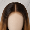 Perruques Lace Front sans Colle de 20 Pouces en Cheveux Humains Vierges Indiens, Couleur Ombrée