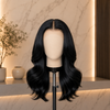 Natural Hairline Wavy Glueless Lace Front Wigs