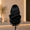 Natural Hairline Wavy Glueless Lace Front Wigs
