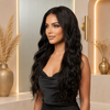 Natural Color Wavy 24 Inch Indian Hair Lace Front Wigs