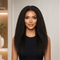 Kinky Straight 360 Wigs Natural Color 150% Density