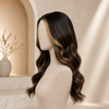 Natural Color 18 Inch Wavy Glueless Lace Front Wigs
