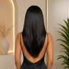 Virgin Human Hair Natural Color 16 Inch Lace Front Wigs