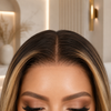 Natural Color Wavy Glueless Lace Front Wigs 18 Inch