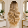 Brazilian Virgin Hair Blonde Wavy Natural Lace Front Wigs
