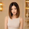10 Inch Balayage BOB Wigs Brazilian Virgin Hair