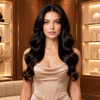 Black Human Hair Glueless Wigs Bleached-Knots and Pre-plucked Hairline