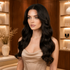 Black Human Hair Glueless Wigs Bleached-Knots and Pre-plucked Hairline