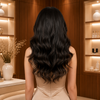 Black Human Hair Glueless Wigs Bleached-Knots and Pre-plucked Hairline