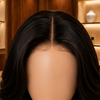 Black Human Hair Glueless Wigs Bleached-Knots and Pre-plucked Hairline