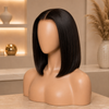 Short Bob Wigs Natural Color Glueless Lace Front