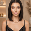 Short Bob Wigs Natural Color Glueless Lace Front