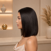 Short Bob Wigs Natural Color Glueless Lace Front