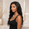 Natural Wave Natural Color Wavy Indian Hair Lace Front Wigs