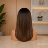 Perruques Bob en Cheveux Vierge Brésiliens de 14 pouces avec Ligne de Cheveux Pré-épilée