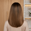 Perruques Bob en Cheveux Vierge Brésiliens de 14 pouces avec Ligne de Cheveux Pré-épilée