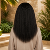 Kinky Straight Natural Color 150% Glueless Lace Front
