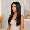 Natural Color Straight Layered Glueless Wigs