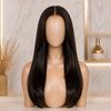 Natural Color Straight Layered Glueless Wigs