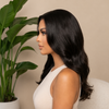 Natural Hairline Wavy Style Glueless Lace Front Wigs