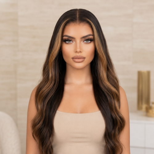 18 Inch Wavy Glueless Lace Front Wigs Human Hair