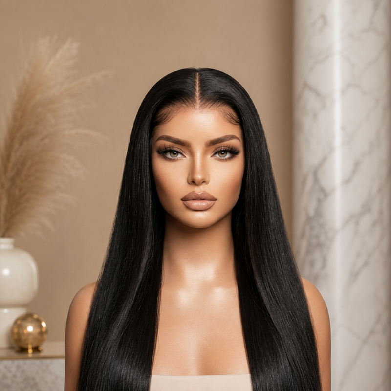 16 Inch Glueless Lace Front Wigs Human Hair