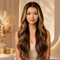 Wavy Glueless Lace Front Wigs Brazilian Virgin Hair