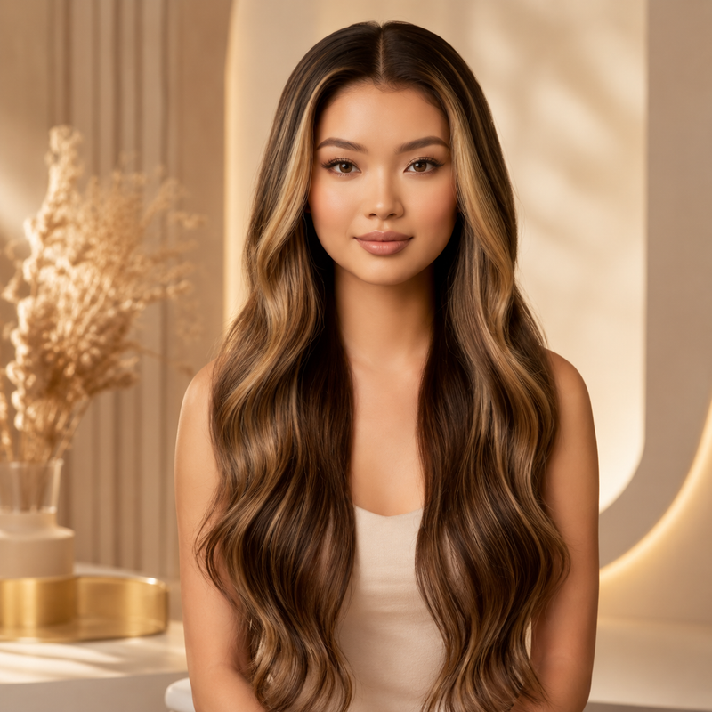 Wavy Glueless Lace Front Wigs Brazilian Virgin Hair